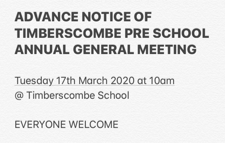 pre school agm