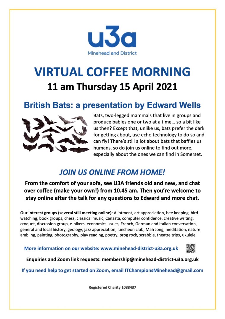 U3A Coffee Morning Poster April 2021
