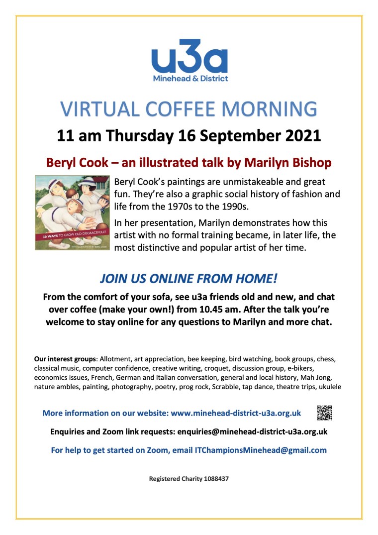 U3A Coffee Morning Poster September 2021