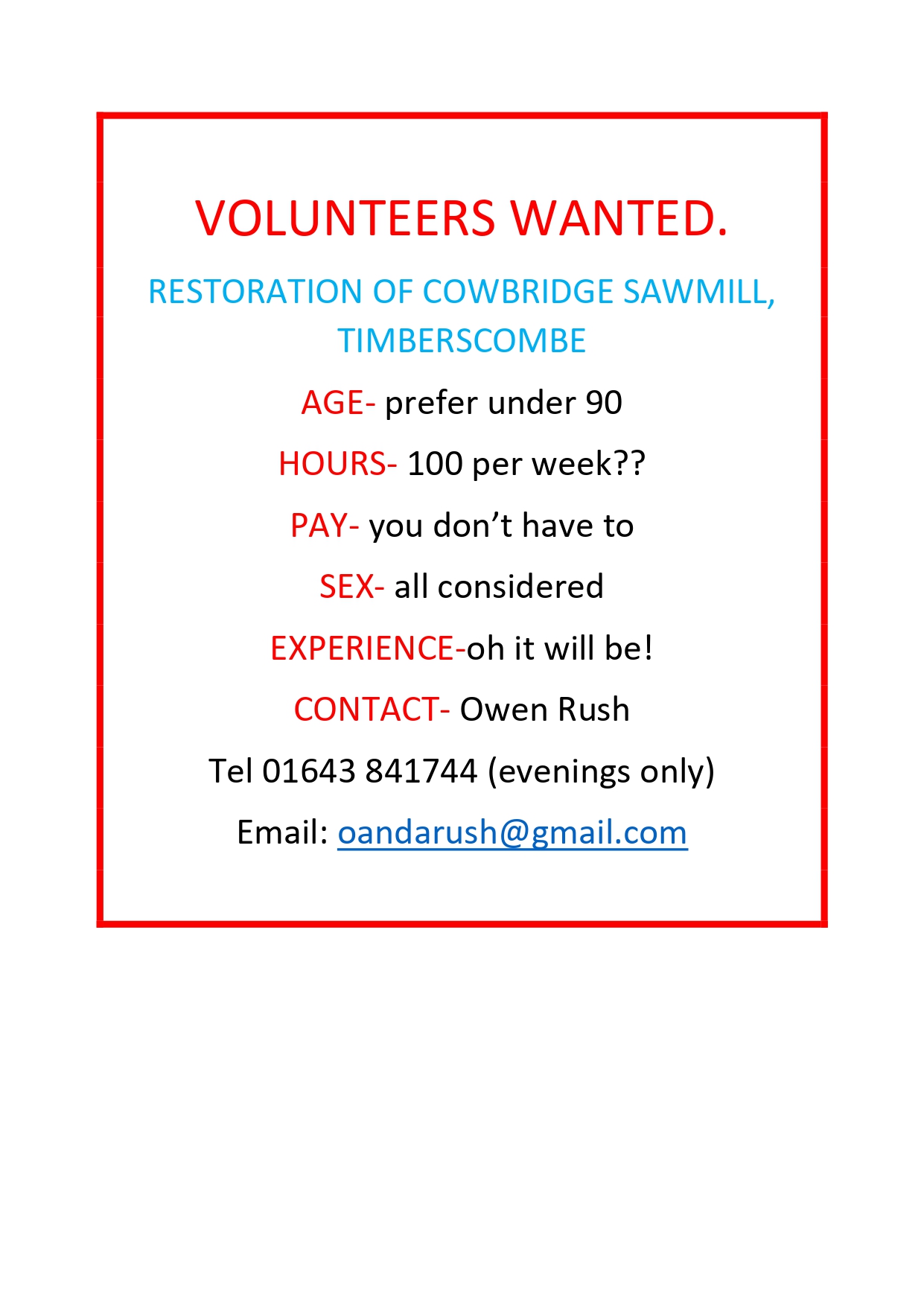 Volunteers needed JPG